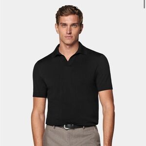 Suit Supply buttonless polo Silk Top